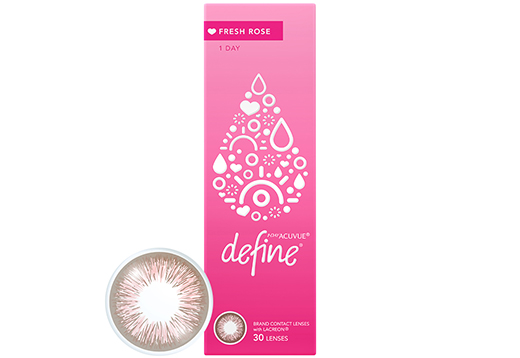 ワンデー アキュビュー ディファイン モイスト フレッシュシリーズ フレッシュ ローズ 30枚入り