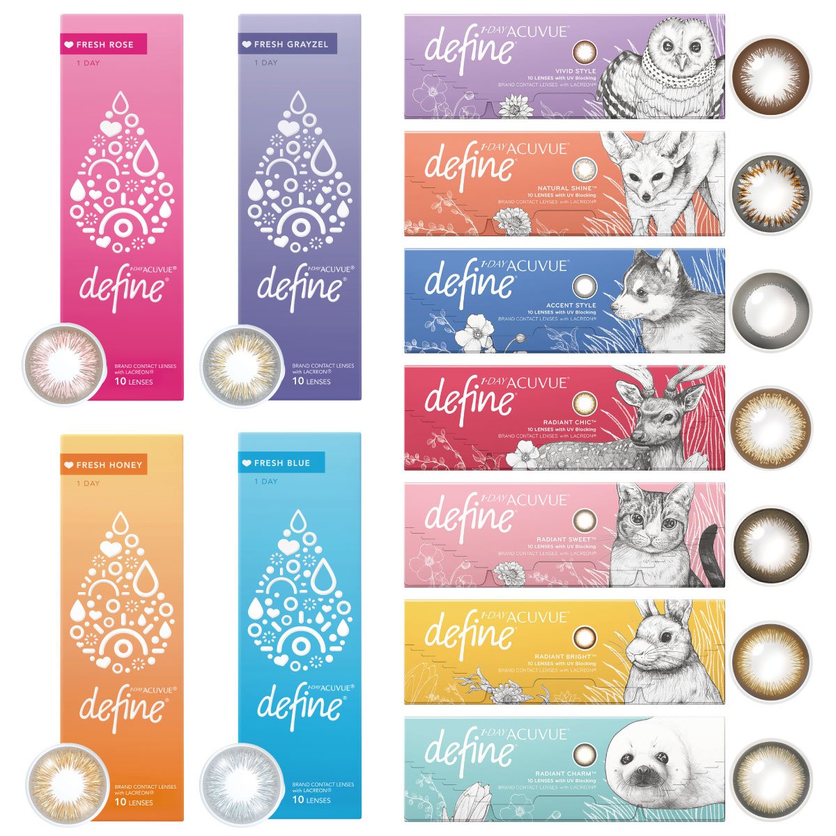 ワンデーアキュビューディファインモイスト ラディアント シック 10枚入り 処方箋必須