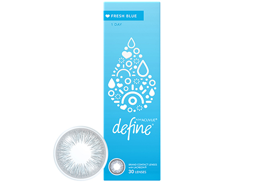 ワンデー アキュビュー ディファイン モイスト フレッシュシリーズ フレッシュ ブルー 30枚入り