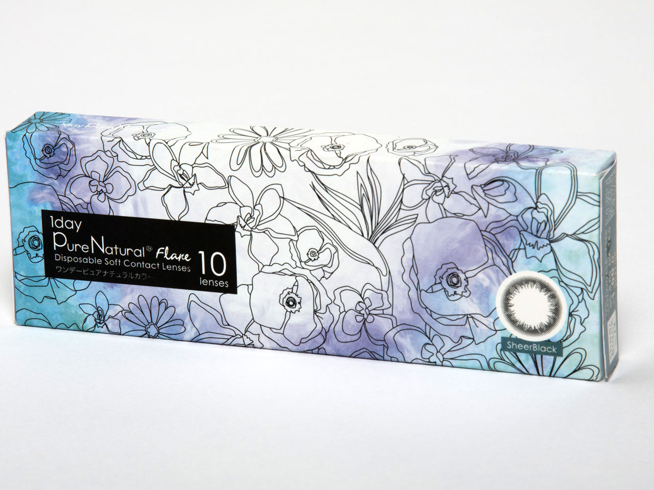 ワンデーピュアナチュラル フレア シアーブラック 10枚入り